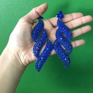 Royal Blue Jim Ball earrings